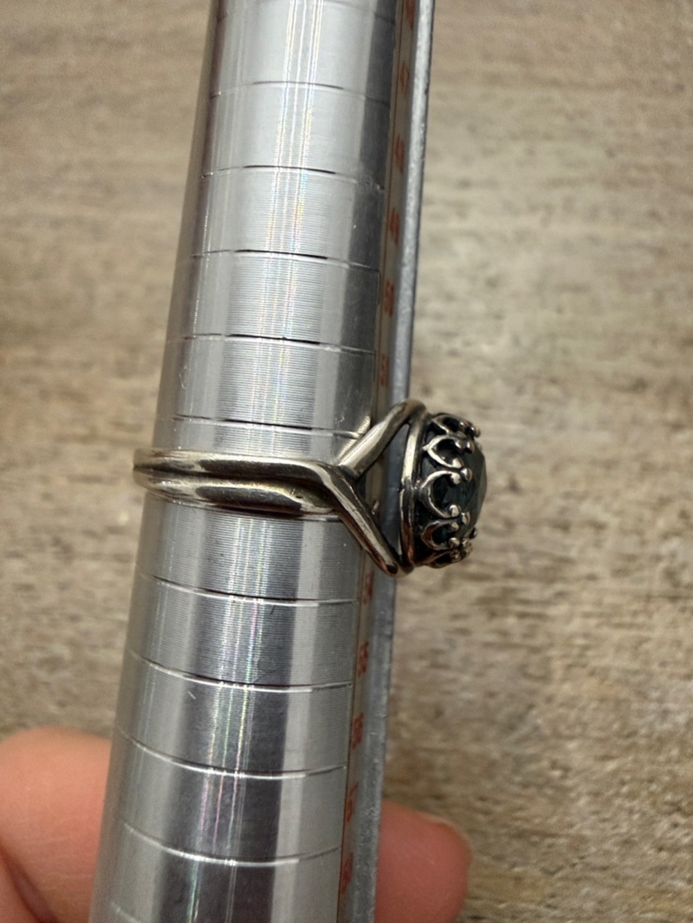 925 Sterling Silver Kyanite Ring size 6.5 - Picture 7 of 8